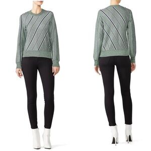 Cedric Charlier Striped Lurex Sweater Small
